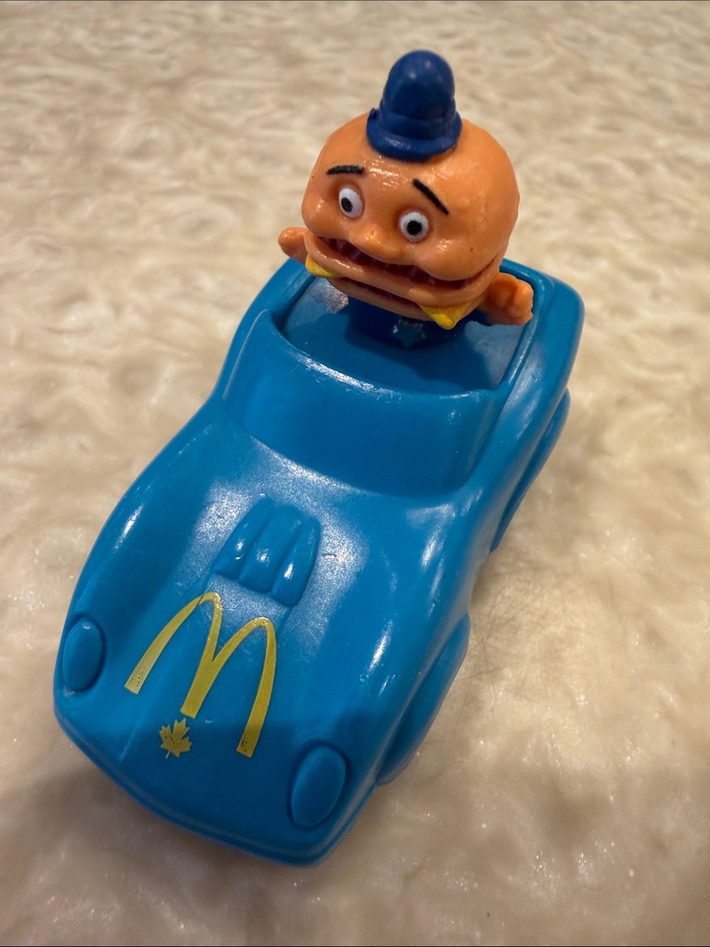 (5/$20) 1988 McDonald's Turbo Macs Officer Big Mac pull-back car